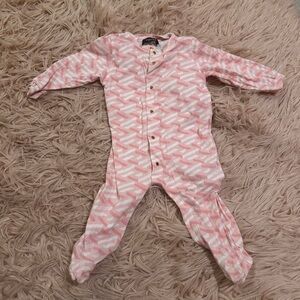 Versace Pink and White Kids Pajama Footies